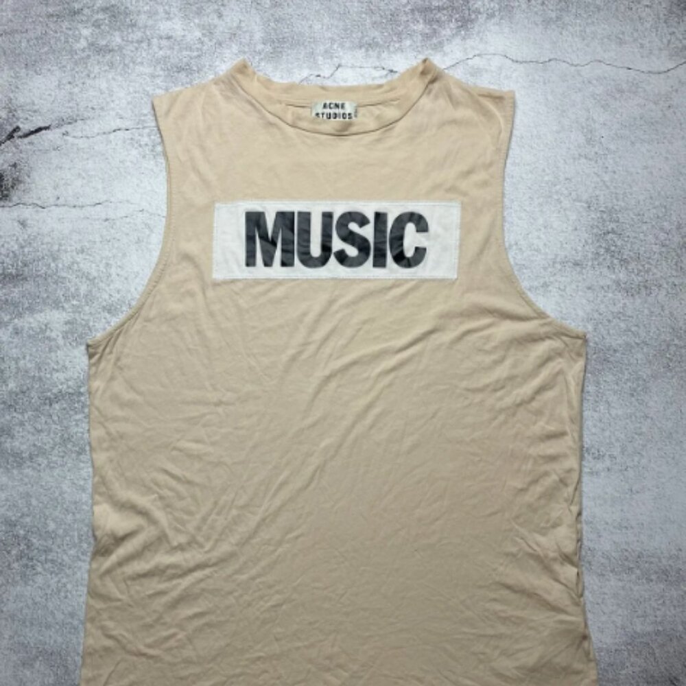 SS13 Acne Studios Zone Music Beige Tank Top Tee (Rare)